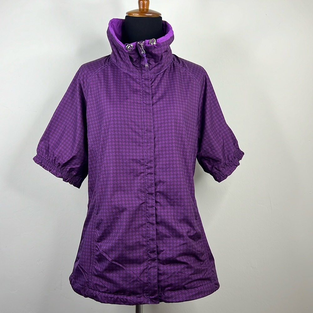 SUNICE Sport X20CT Purple Golf Athletic Short Sleeve Windbreaker Jacket L